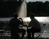 Traditioneller Biergarten